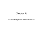 Chapter 9B, Pricing problems