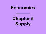 Economics Chapter 5 Supply