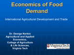 price elasticities - Economics of Agricultural Development