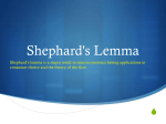 Shephard`s lemma