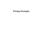 Pricing Strategies