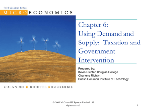 Chapter 6: Using Demand and Supply: Taxation and Government