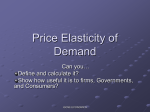 Price Elasticity of Demand - Business-TES