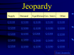 Supply and demand jeopardy