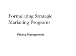 Pricing management