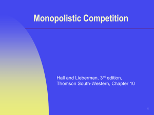 Monopolistic Competition