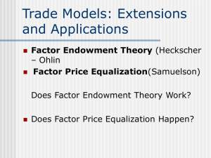 Trade Models: Extensions and Applications