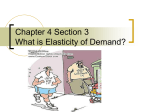 Chapter 4 Section 3 What is Elasticity of Demand?