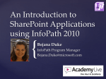 An Introduction to SharePoint Applications using InfoPath 2010
