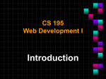 CS 195 Web Development I