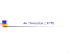 An Introduction to HTML - University of South Florida