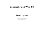 Geography and Web 2.0 Peter Lydon