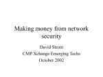 Making money from network security