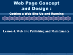 Web page creation and design