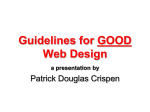 Guidelines for good web design