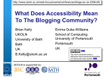 What Does Accessibility Mean To The Blogging Community?