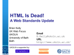 HTML Is Dead! A Web Standards Update