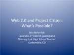 PowerPoint Presentation - Web 2.0 and Project Citizen: What`s