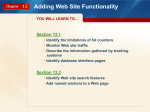 Chapter 13 Adding Web Site Functionality