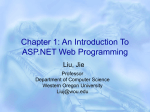 Chapter 1: An Introduction To ASP.NET Web Programming