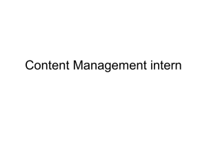 Content Management intern - THM