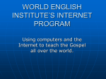 WORLD ENGLISH INSTITUTE`S INTERNET PROGREAM