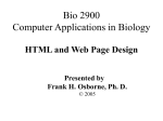 HTML and Web Page Design