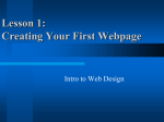 Creating a Web Page