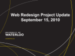 Web Redesign Project Report September 2010
