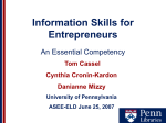 Information Skills for Entrepreneurs
