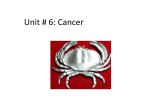 Unit # 6: Cancer