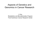 Aspects of Genetic and Genomics in Cancer Research