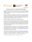 Post-doctoral position on Computational Biomechanics