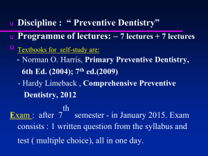 Etiology, Epidemiology, and Prevention of Dental Disease in Children