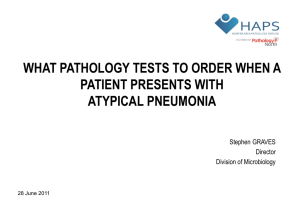 Causes of atypical pneumonia