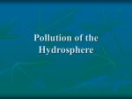 Pollution of the Hydrosphere