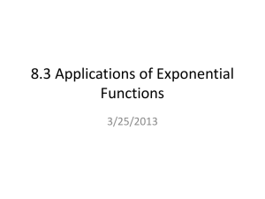 4.5 Applications of Exponential Functions