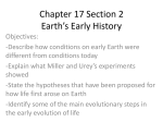 Chapter 17 Section 2 Earth’s Early History