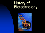 History of Biotechnology