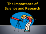 The Importance of Science and Research Power Point