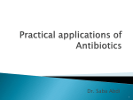 Practical applications of Antibiotics - KSU - Home