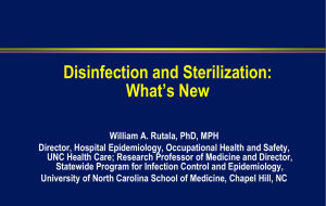 Disinfection and Sterilization: What`s New