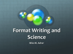 Format Writing and Science