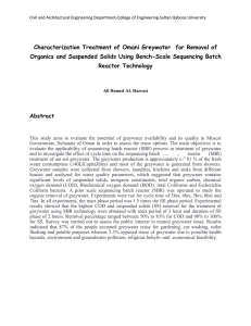 Characterization Treatment of Omani Greywater  for Removal of