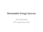 1A2 Geography Powerpoint on Renewable Energy