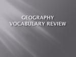 Geography Vocabulary Review - Pattonville Heights Middle
