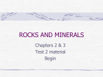 ROCKS AND MINERALS