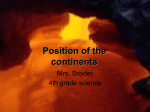 Position of the continents