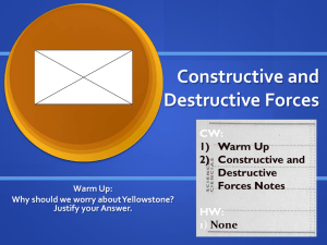 Constructive and Destructive Forces Notes and Activities