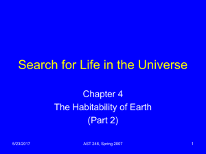 Search for Life in the Universe